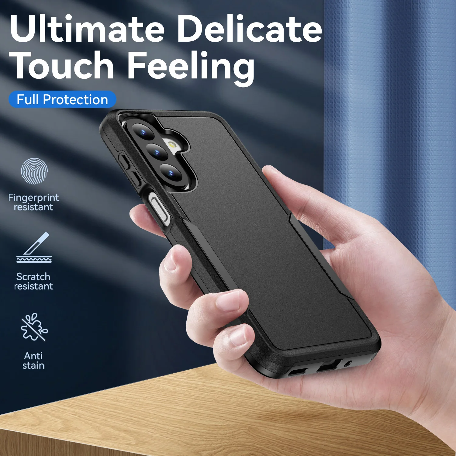 Picture 4: for Galaxy A27 Phone Case,Shockproof Case Dual Layer Design Hard Cover for Samsung Galaxy A37 A57 5G,With Screen Protector