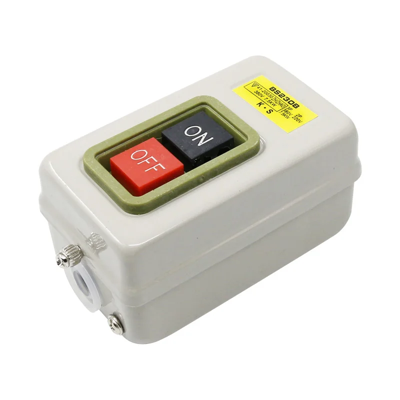 Push Button Power Switch Three Phases Power Control Start Switch AC 380V 15A 3P 2.2KW TNHA2-BS211B BS216B BS230B