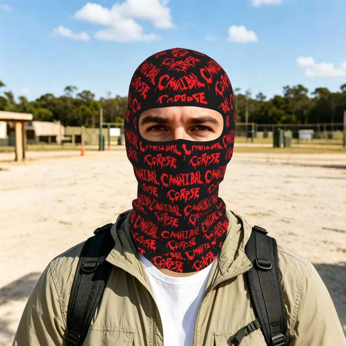 Cannibal Corpse Death Metal Band Thin Balaclava Full Face Mask Sun Protection Neck Gaiter For Motorcycle Cycling Fishing Outdoor