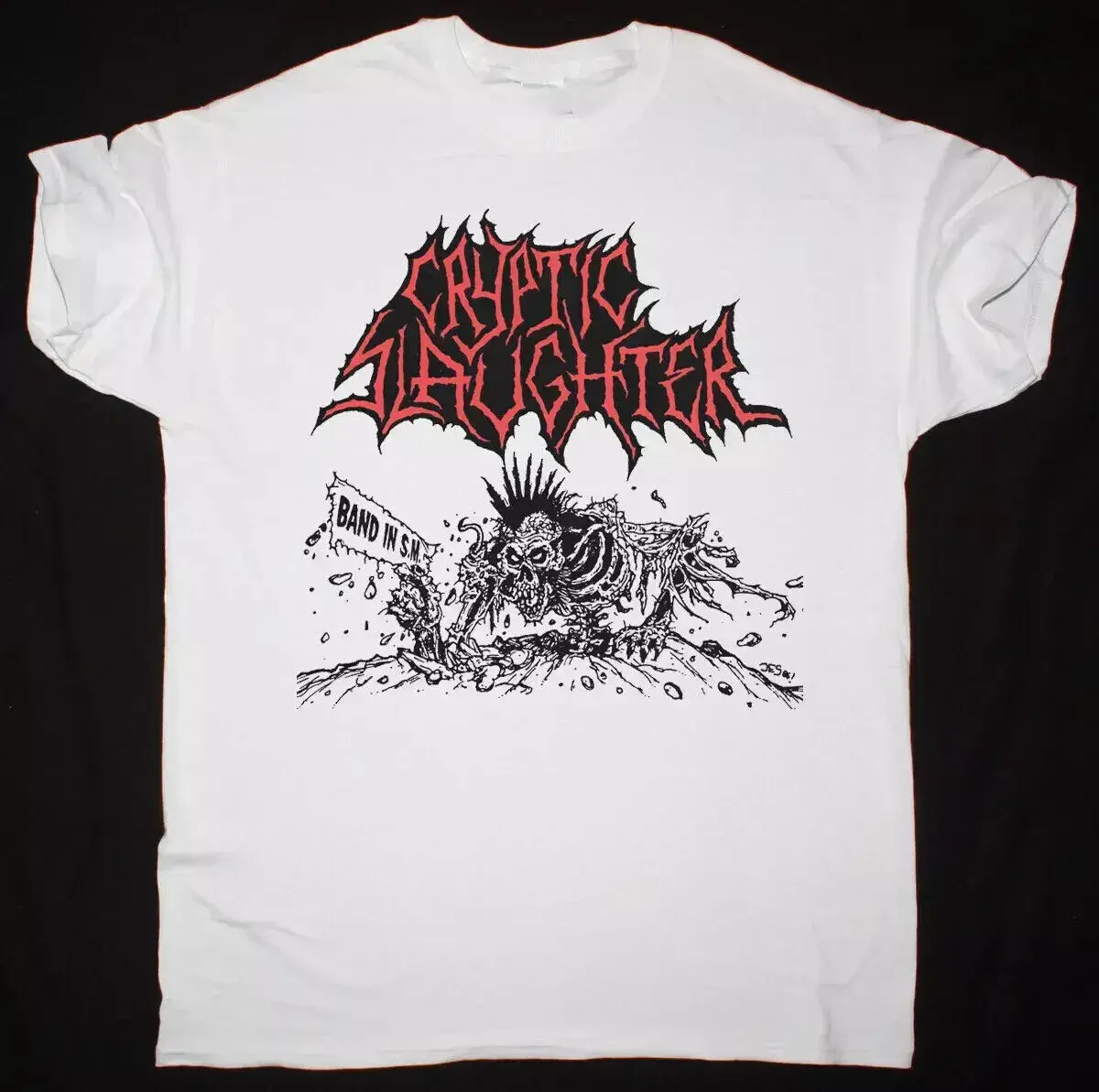 

Cryptic Slaughter For Friends White T Shirt Cotton