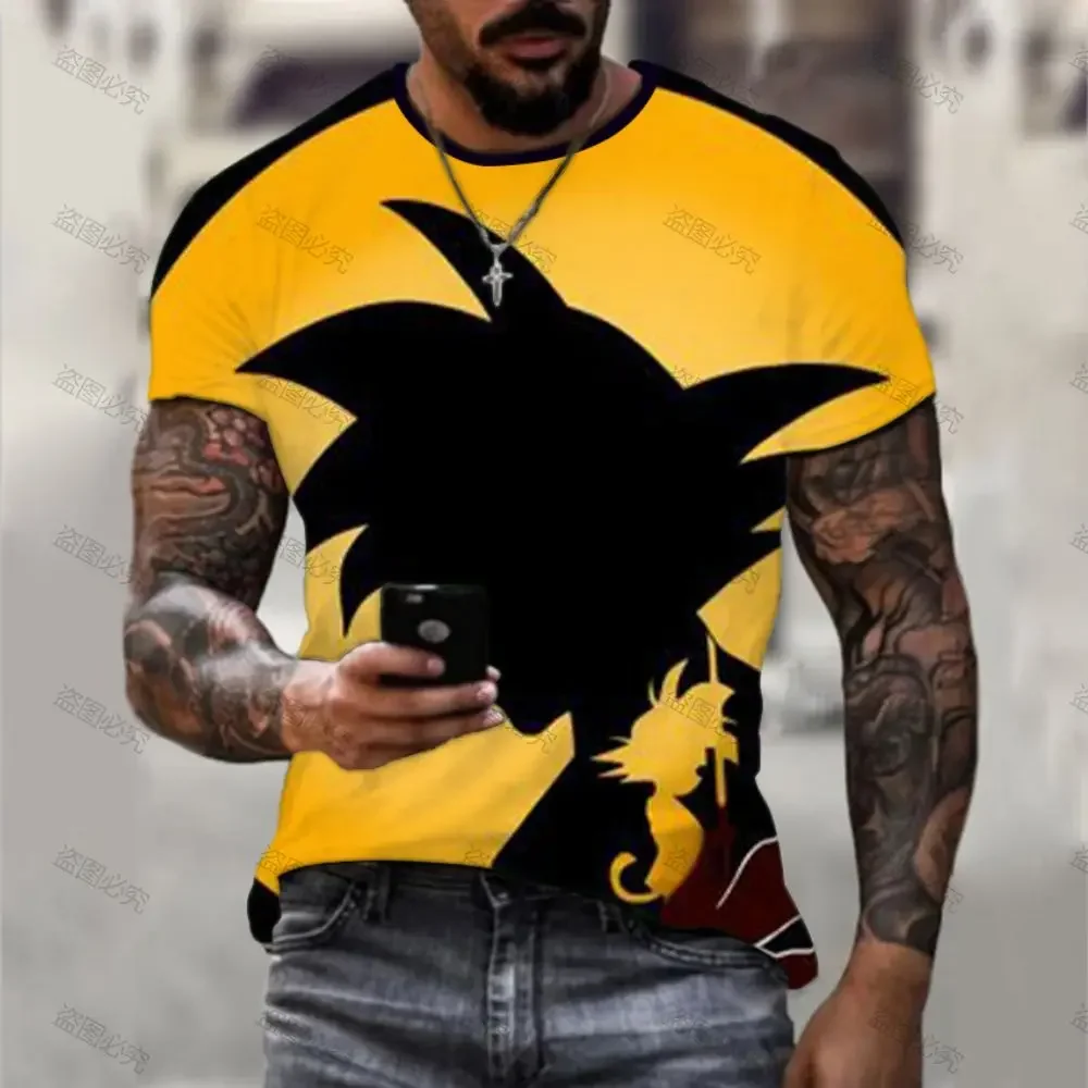 

Men's T Shirt Goku Dragon Ball Z 2024 Vegeta Gym Trend New Anime Streetwear Oversized 110-6XL Short Sleeve Fashion Cartoon Tops