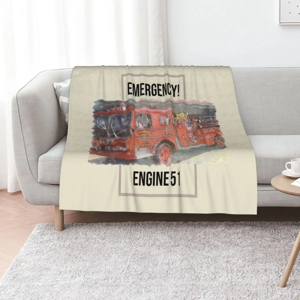 

ENGINE 51 Emergency! Throw Blanket Moving Tourist sofa bed Hair Blankets