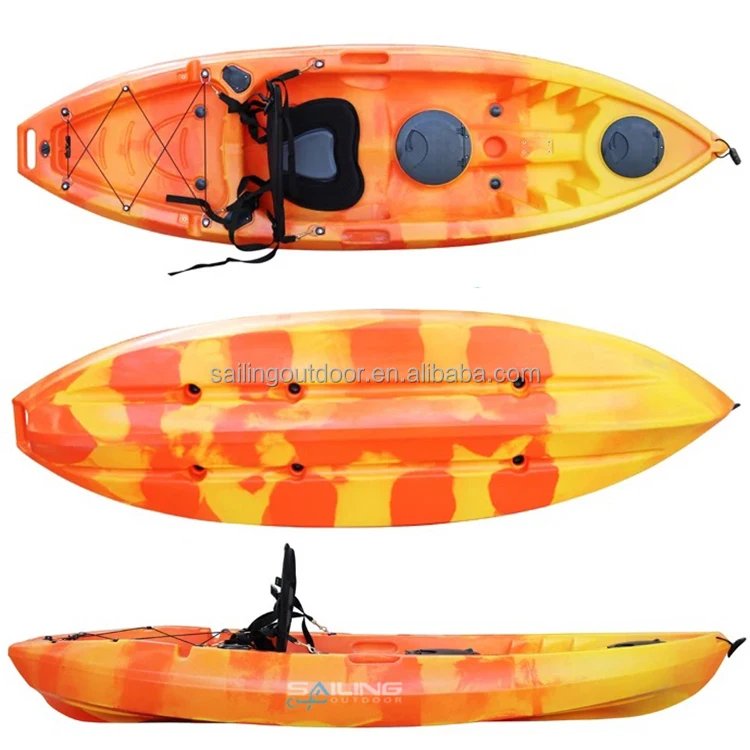 Wholesale 8 ft Factory Direct Plastic Best Pri Canoe Single Fishing Kayak Cheap Sailing Outdoor Kayaks