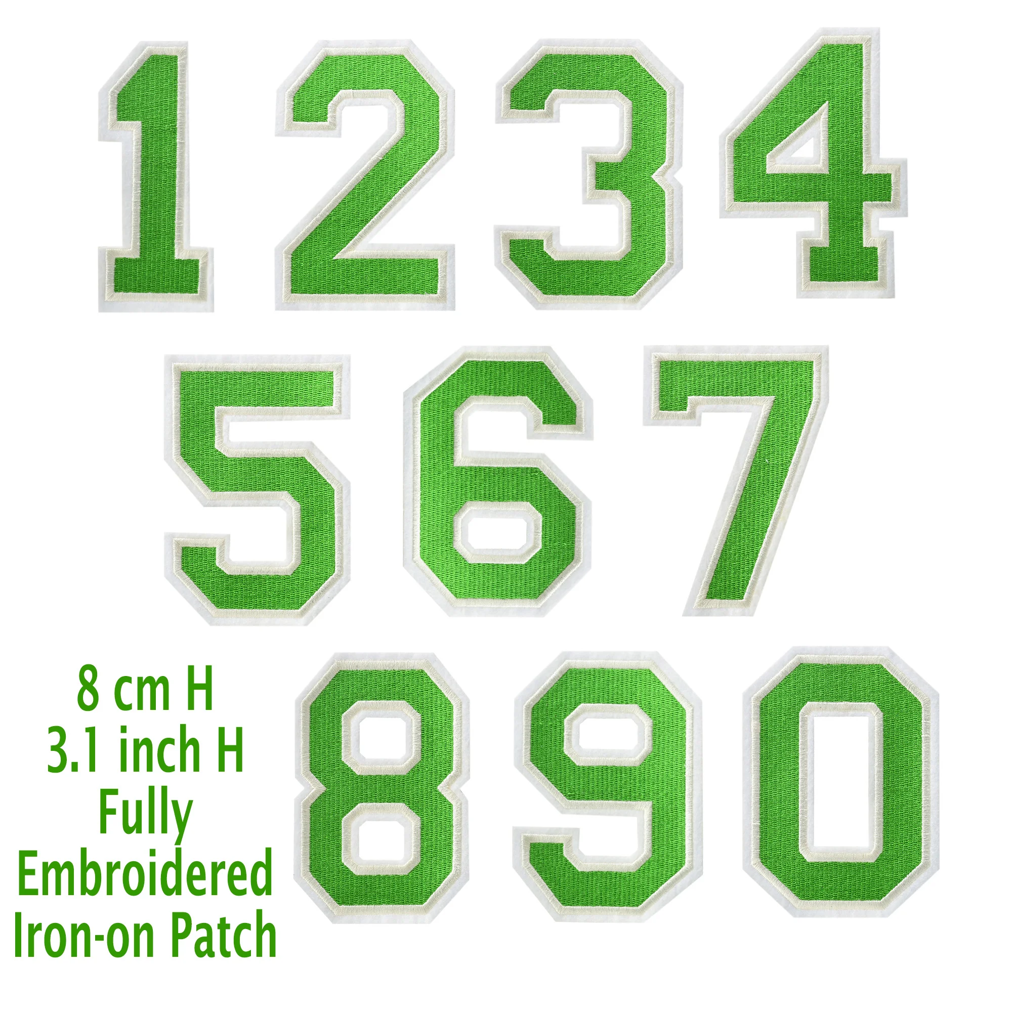 

Большие буквы для вышивания по номерам с помощью утюга, от 0 до 9, 11,3 СМ, нашивки в 4,4 дюйма, Аппликации с вышивкой цифрами для украшения своими руками