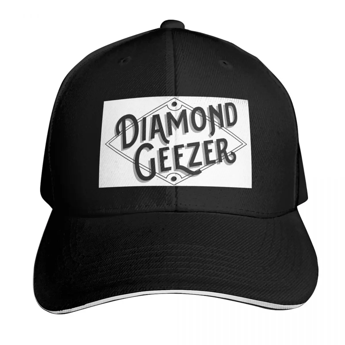 Diamond Geezer Baseball Cap Streetwear Hip Hop Trendy Vintage Retro Embroidered Lightweight Packable