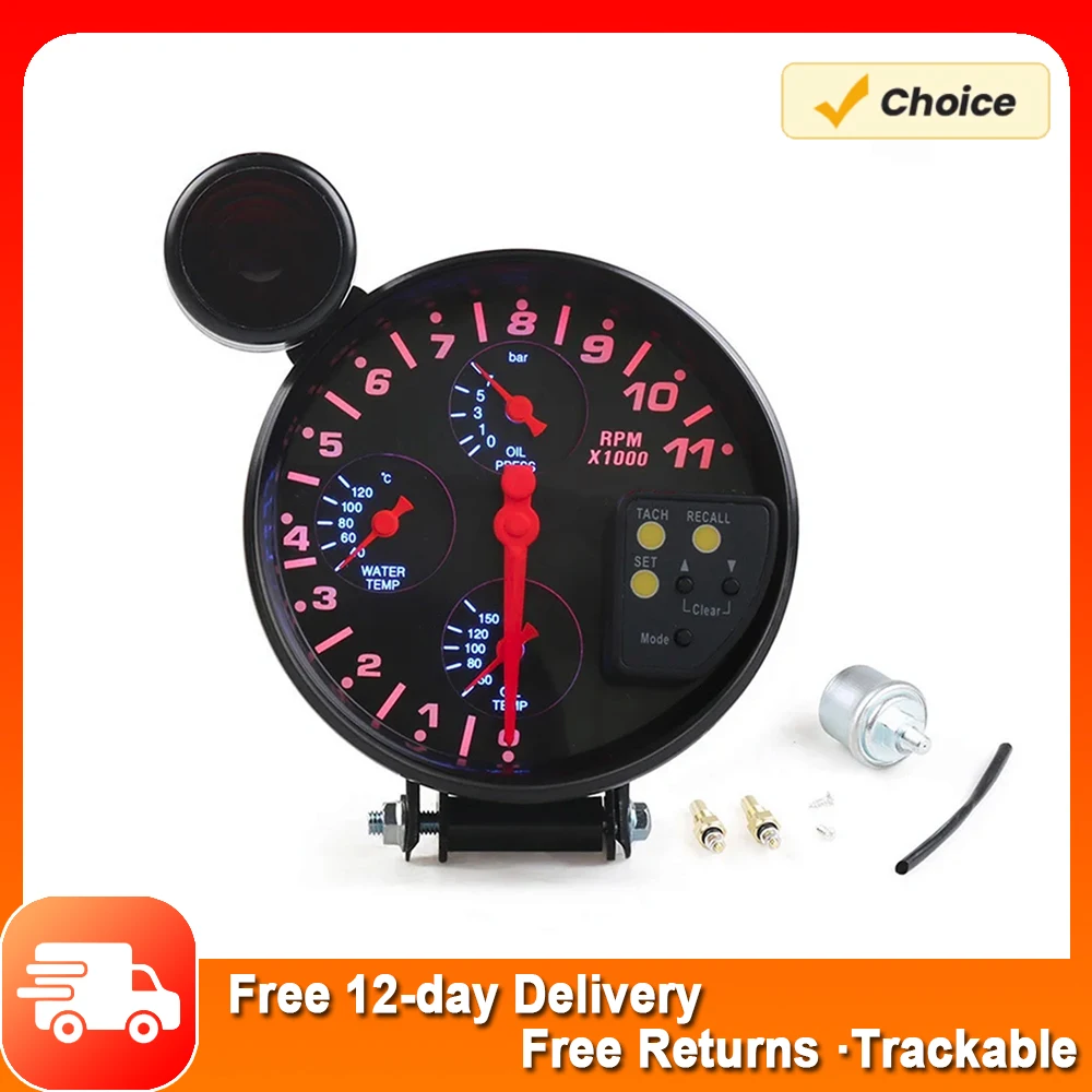 

5inch Car Tachometer Oil Temperature Gague Oil Pressure Meter