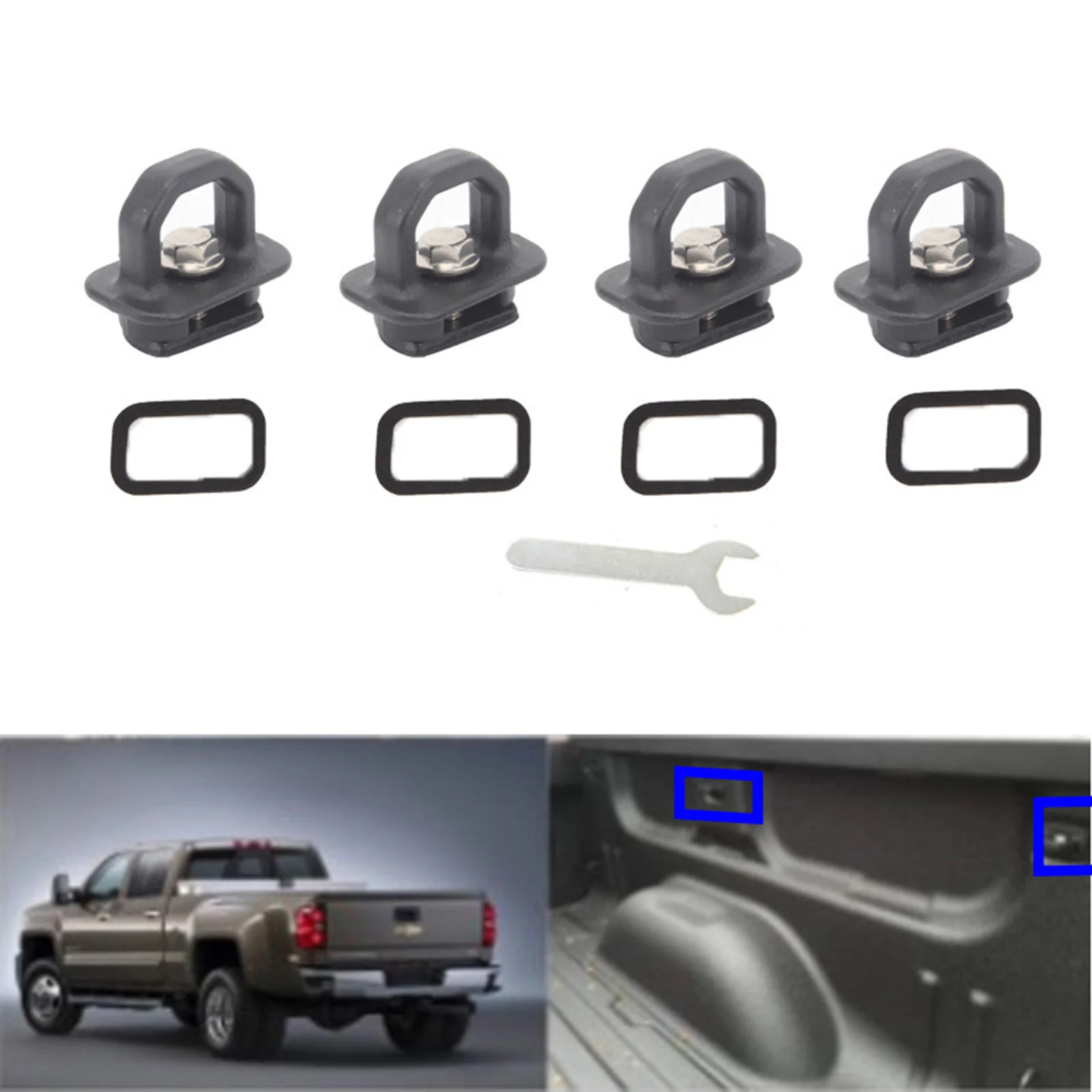 Universal Tie Down Anchors Hooks Tie Downs for Pickup Trucks