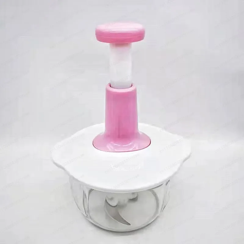 Large 1.5L Bowl Easy Vegetable Chopper Meat Grinder Fruit and Herb Chopper Garlic Onion Hand Press Manual Food Chopper