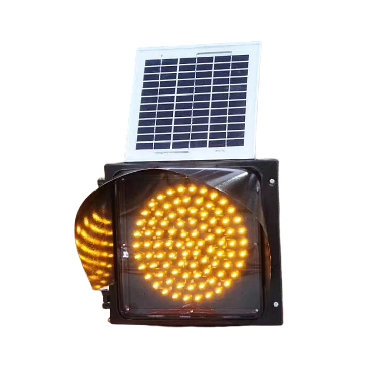 Warning Light For Roadway Safety LED Solar Yellow Flash Warning Light Solar Traffic Lamp