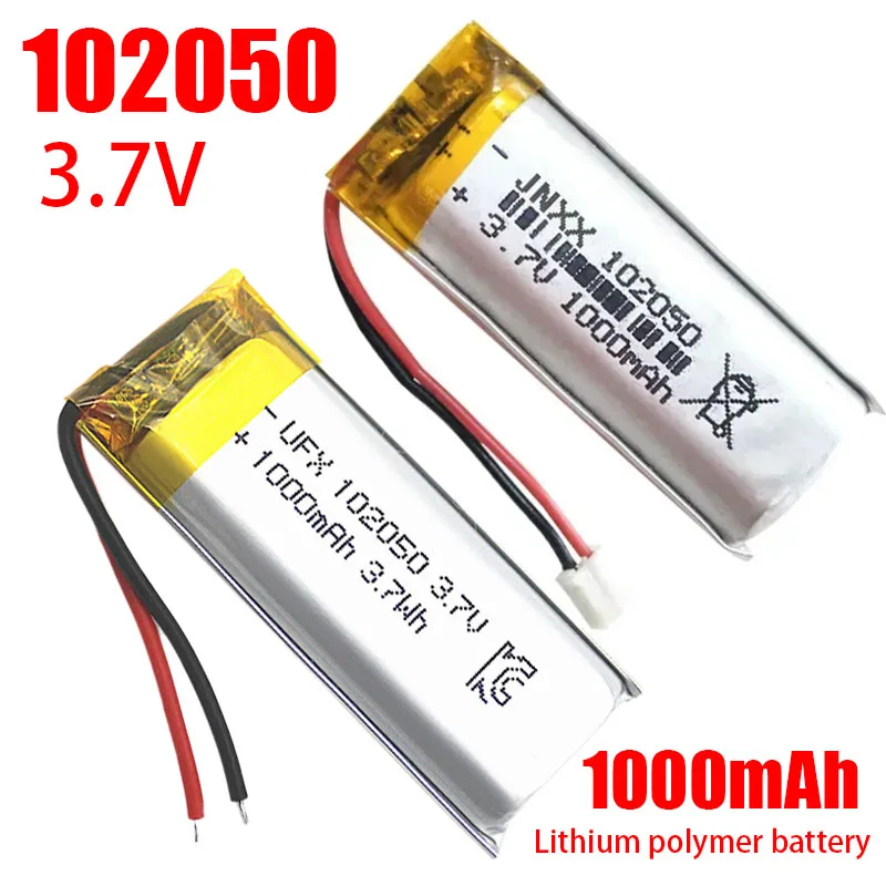 

3.7V 1000mAh 102050 Polymer Lithium Battery Lithium Ion Battery for Power Bank GPS 100% Real Capacity