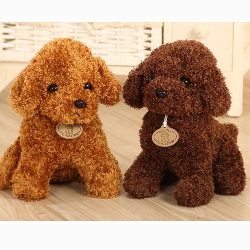 18/25 cm Simulation Dog Poodle Plush Toys Cute Animal Suffed Doll   Christmas Gift