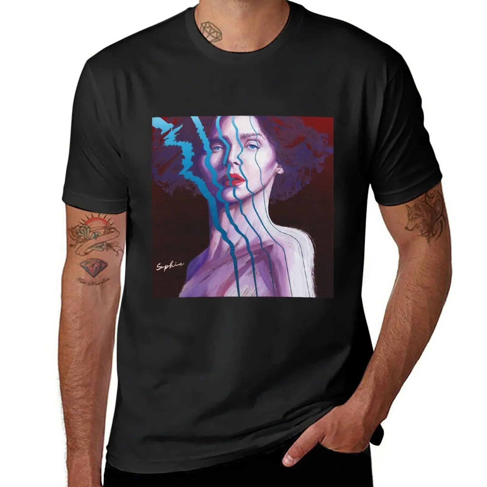 Sophie msmsmsm Artistic Portrait T-Shirt heavyweights Short sleeve tee quick-drying customizeds black t shirts for men