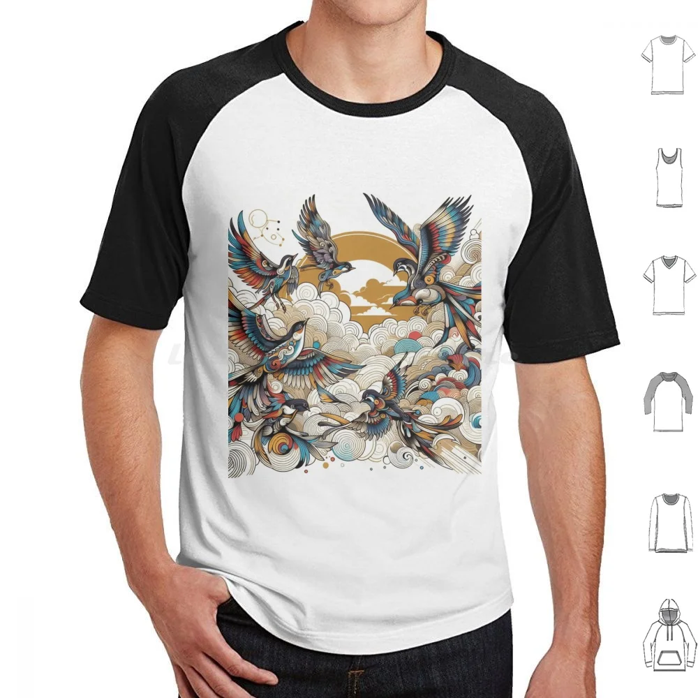 

Design Of Birds T Shirt 6Xl Cotton Cool Tee Design Of Birds
