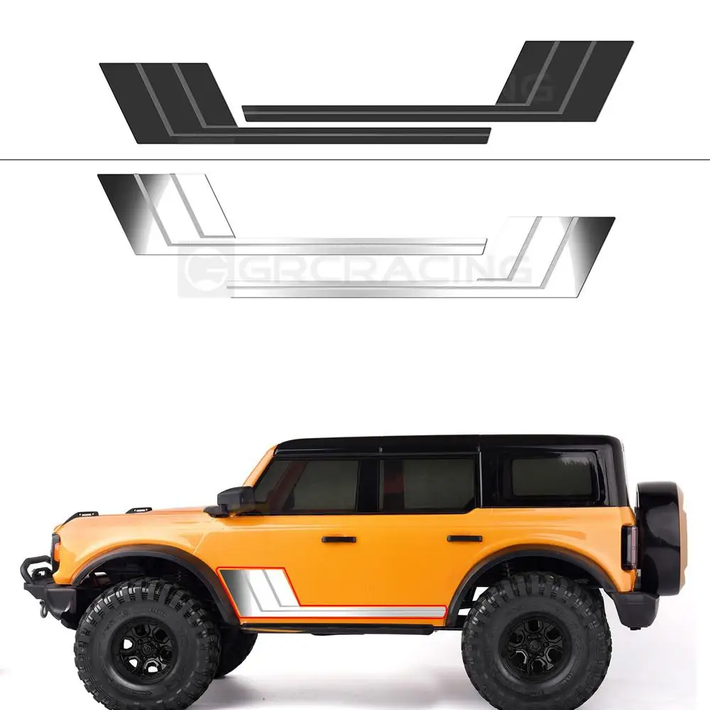 

Shell Side Skirt Decorative Lens Mirror Stainless Steel Shell Metal Crash Plate Type C For 1/10 Trax/as Trx-4 New Bronco Trx4