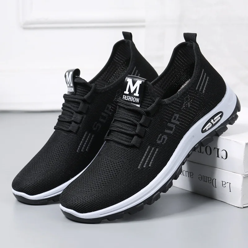 Simple Soft-soled Men Sports Shoes Fashion Summer Mens Casual Shoes Comfort Wear-resistant Male Outdoor Jogging Hiking Shoe 2024