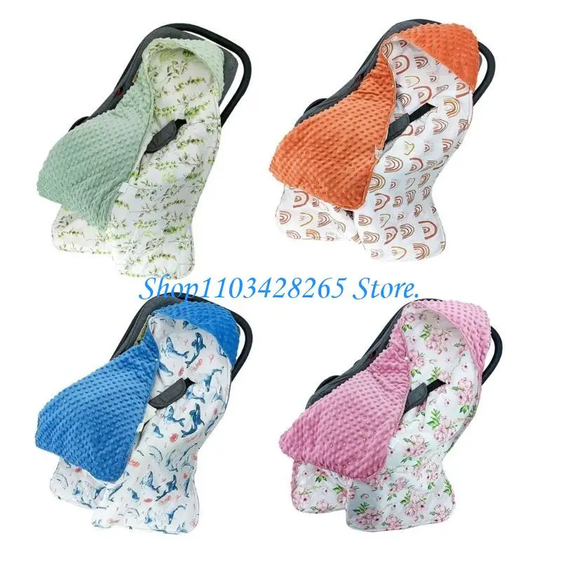

Baby Blanket for Strollers & Car Seats Baby Swaddles Wrap Reversible Newborns Blanket Comfortable Baby Blanket for Prams G2TE