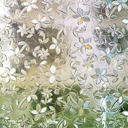 3D Privacy Window Film Decorative Film Static Cling Glass Film No Glue Anti-UV Window Sticker Non Adhesive for Home Kitchen