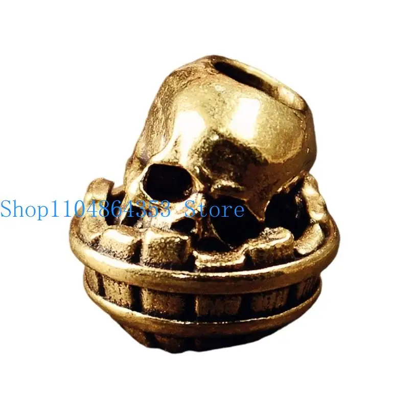 652F Skull Ship Metal Paracords Pendant Outdoor Equipment Decoration Lanyards Pendant Perfect for Cultural Explorers