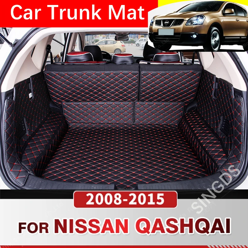 Auto Full Coverage Trunk Mat For Nissan Qashqai 2008-2015 14 13 12 11 10 09 08 Car Boot Cover Pad Interior Protector Accessories