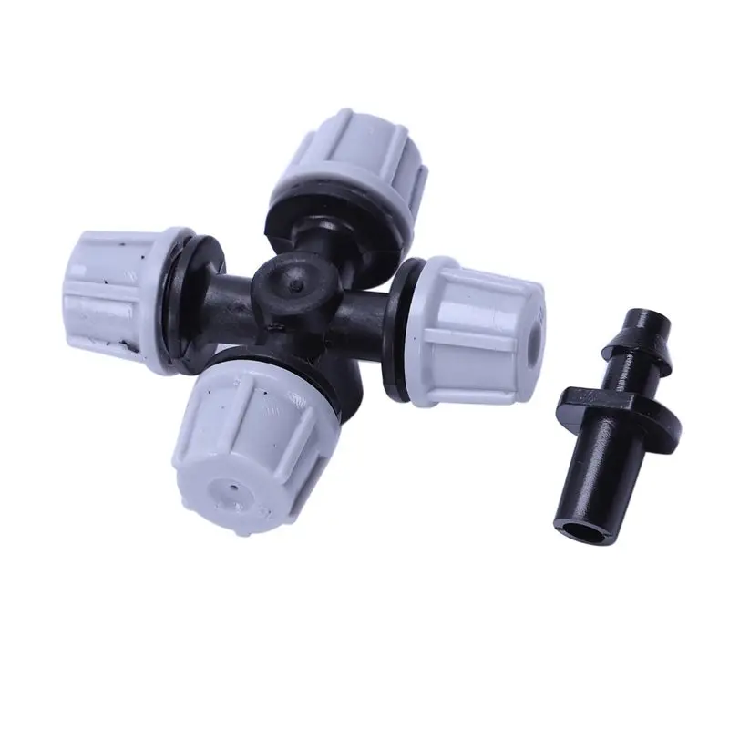 B62B-Greenhouse Humidifier Plant Misting Cross Atomizing Nozzle Sprinkler Tee (30Pcs)