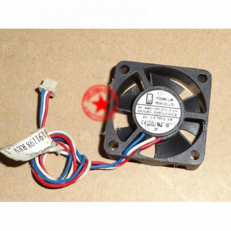 

C 1 шт. для YOUNG LIN DFB301005M 3 см 3010 5 В 0,9 Вт 30 мм 3-проводной охлаждающий вентилятор 3pin