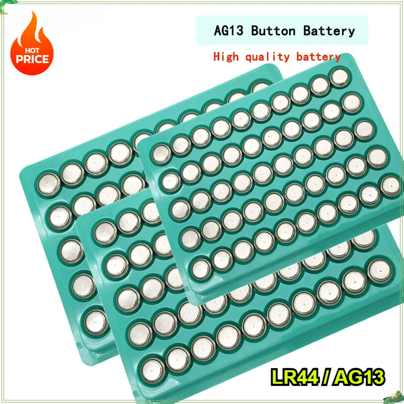 500PCS LR44 A76 LR 44 AG13 SR1154 LR1154 SR44 SR44SW SR44W GP76 1.5V Alkaline Batteries for Calculator Toy Watch