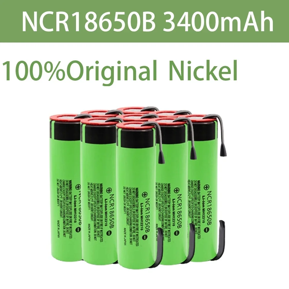 Original 18650 Battery NCR 18650B 3.7V 3400mAh Rechargeable Lithium Battery High Current Welding Nickel Sheet batteries