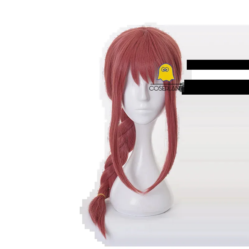 Anime Cosplay Makima Cosplay Costume Black Trench Shirt Tie Pants Makima Wig Long Light Red Braid Men Women Suit Uniform