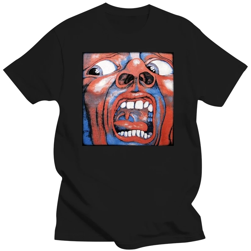 black men tshirt King Crimson Men's In The Court Of The Crimson King T-Shirt Men's Fashion Cotton Tops o-neck summer tops sbz383