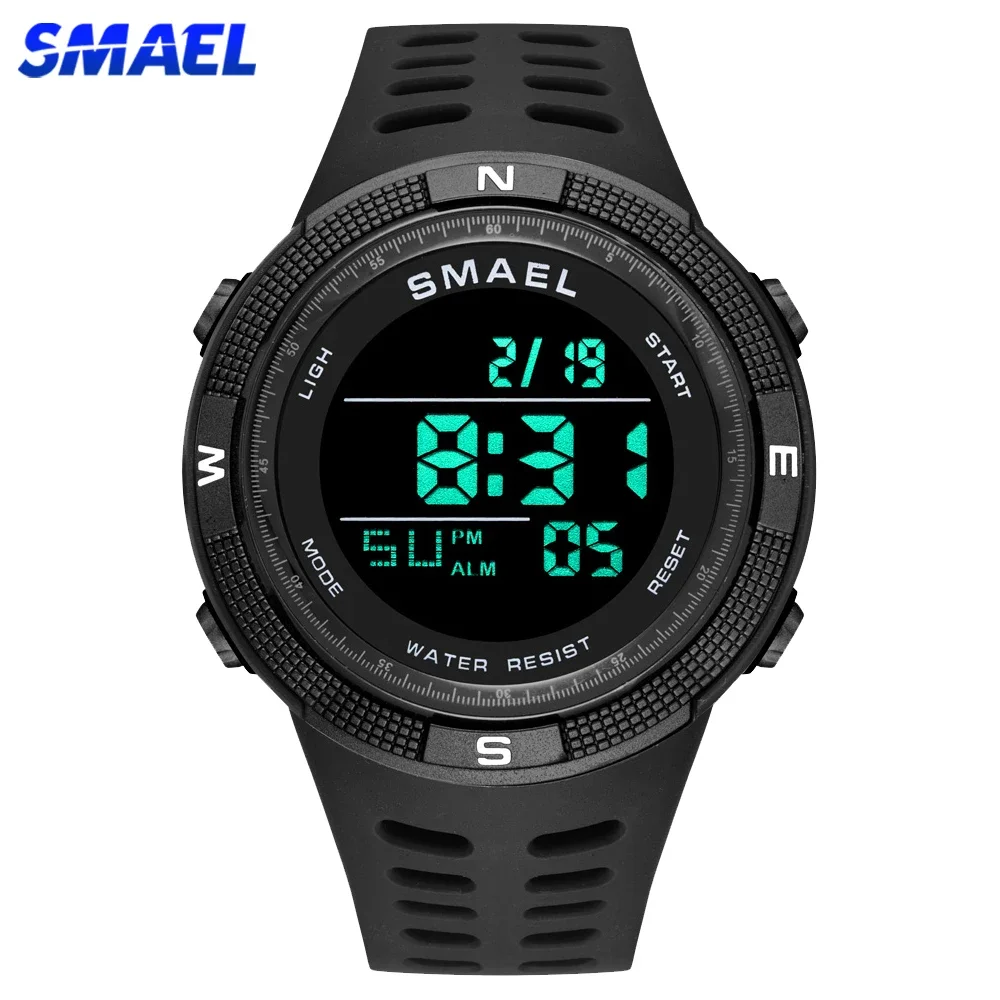 

SMAEL Watch Men Outdoor Sport Chrono Digital Wristwatch Timer Waterproof Military Army Mens Watches LED Display Electronic Clock