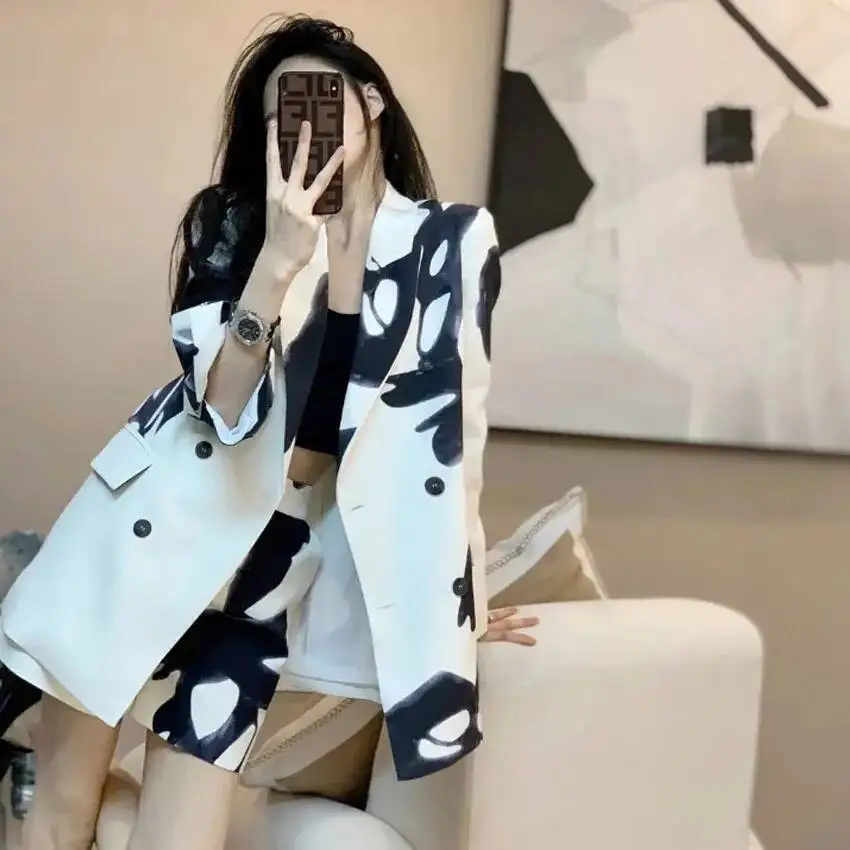 Mode Kleine Duft Weibliche 2025, Frühjahr Neue High-End Französisch Temperament Professionelle Anzug Shorts Zwei-Stück Set