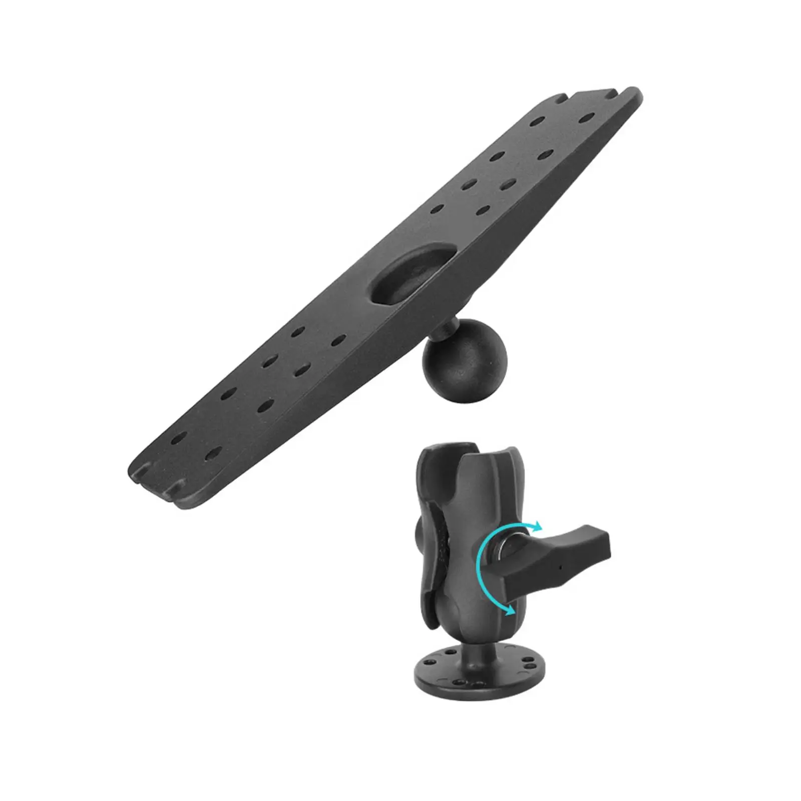 S Mount Base with 1.5 Inches Balls 360 Degree Rotation Kayak Mounting Base for Marine S Electronics S