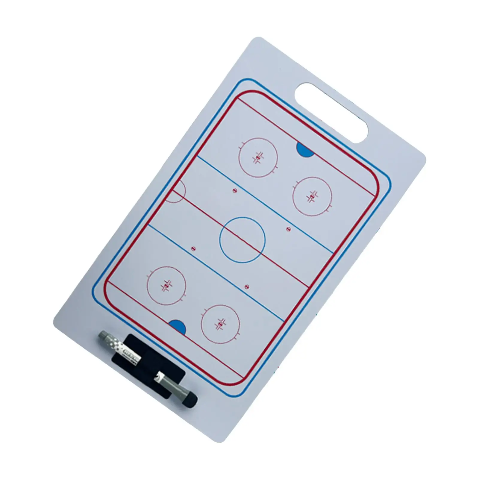Hockey Coaching Boards Coaches Marker Whiteboard with Marker Pen Referee Training Aid Professional Strategy Tactic Clipboard