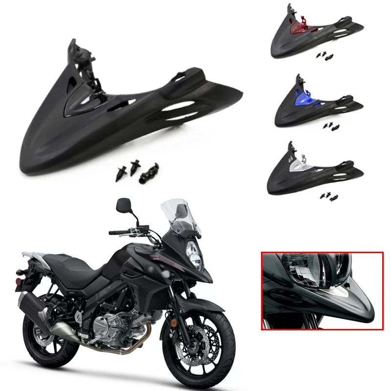 For SUZUKI V-Strom 650 DL650 2012 2013 2014 2015 2016 2017 Motorcycle Beak Nose Cone Extended Front Fender Fairing Winglets