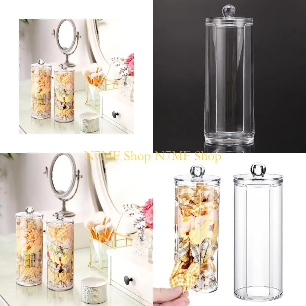 

N7MF Acrylic Scrunchie Holder Clear Scrunchie Box Dustproof Hairband Box