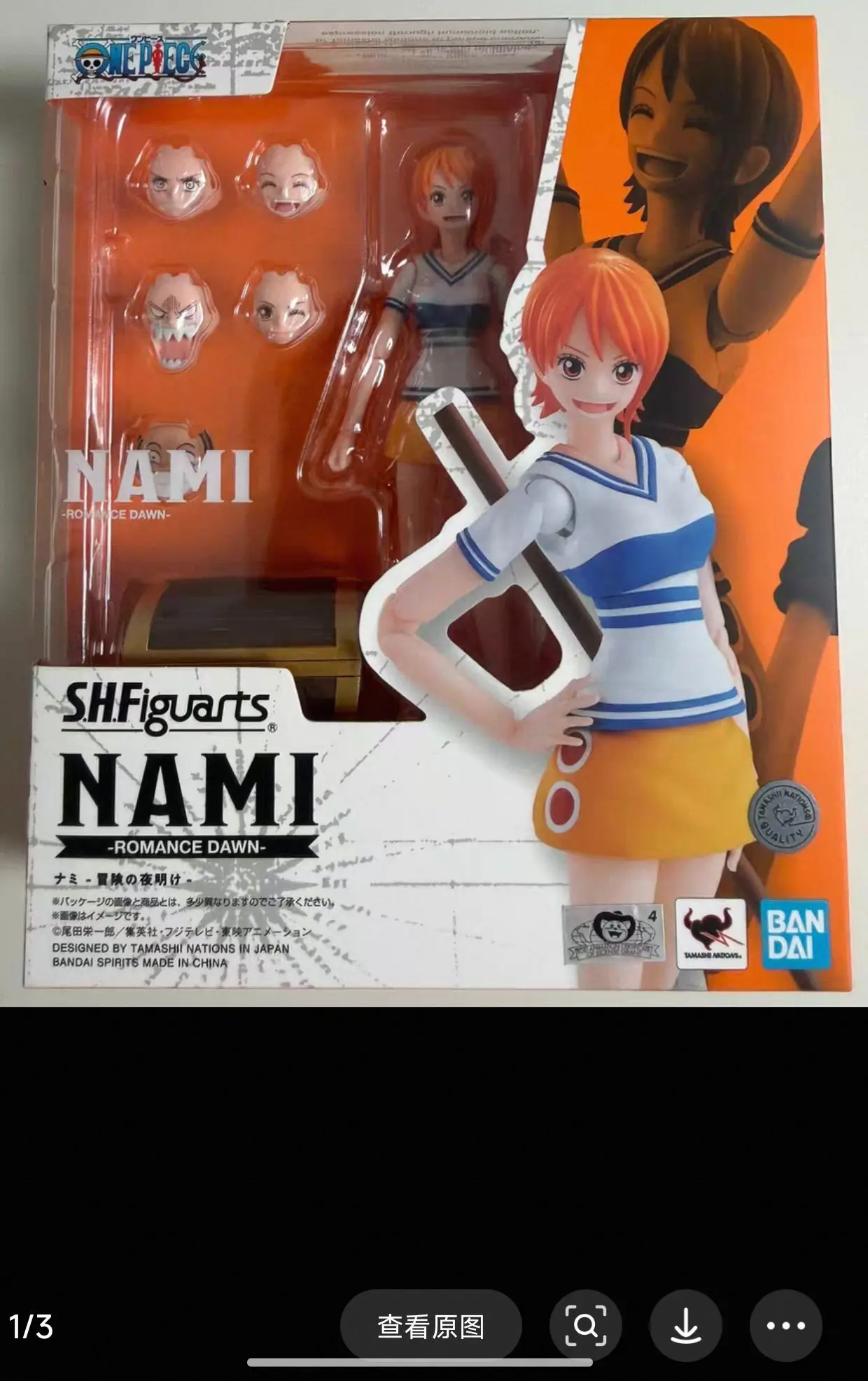 

Оптовая продажа: 100% Оригинальный коллекционный набор моделей Bandai One Piece, фигурки аниме SHF Nami Romance Dawn, коллекционная модель