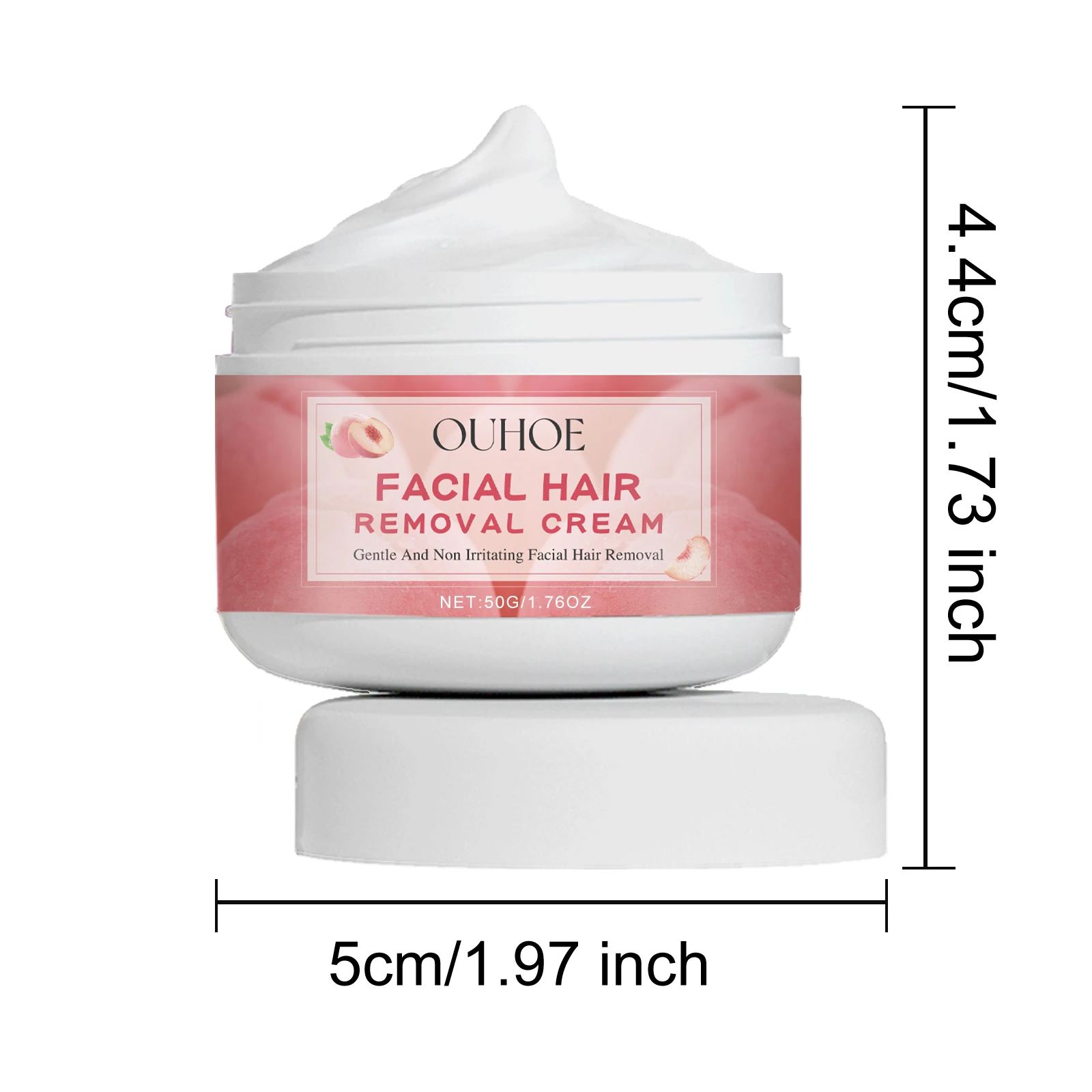 Ouhoe Peach Face ครีมกําจัดขนอ่อนโยนไม่ระคายเคือง Face Moisturizing ลดรอยแดง Smoothing Softening Hair Remove ครีม