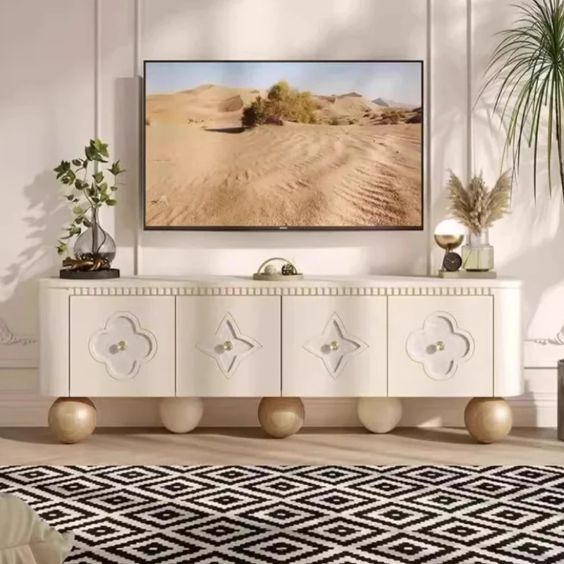 

Solid Wood Universal Tv Stand Heavy White Storage Designer Modern Tv Stands Living Room Minimalist Fernsehtisch Furniture Home