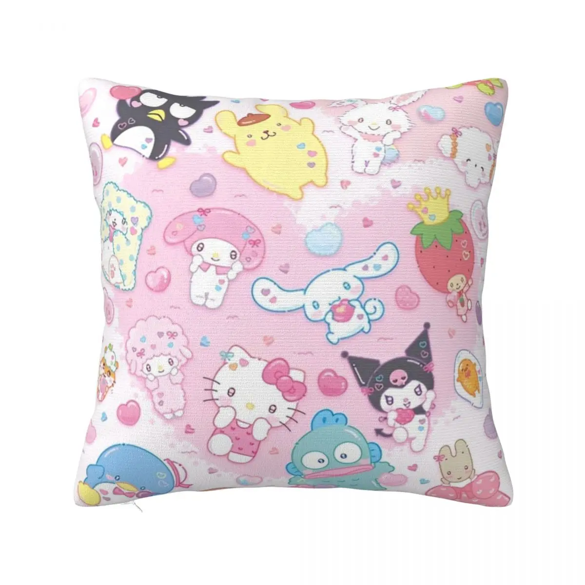 Sanrio Kuromi Melody Hello Kitty Pillowcase Printing Polyester Cushion Cover Decor Cartoon Throw Pillow Case Cover Sofa