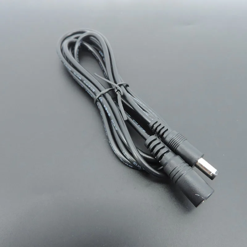 1/1.5/5m putih hitam DC Power supply laki-laki ke perempuan kabel konektor ekstensi kabel Adapter Plug 20awg 22awg 5.5x2.1mm untuk strip