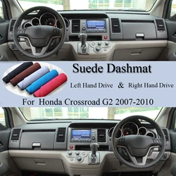 For Honda Crossroad G2 2007 2008 2009 2010 Suede Leather Dashmat Dash Mat Cover Dashboard Pad Anti-Slip Carpet Car Accessories