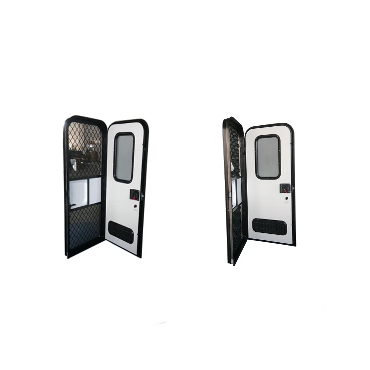 TONGFA Easy To Install Aluminum Alloy Single Point Lock RV Trailer Caravan Camper Entrance Door With Mosquito Door