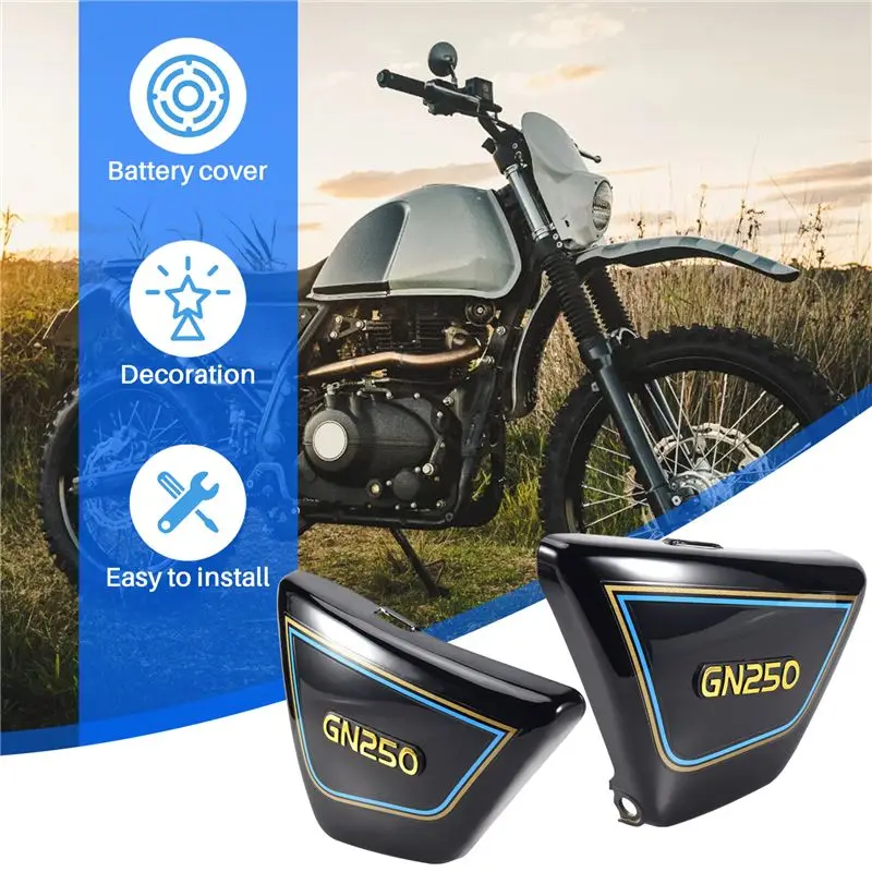 AA92-1 Pair Right & Left Frame Side Covers Panels For Motorcycle Parts Gn 250 Gn250 Gn250 Motorcycle Parts - Detail 1