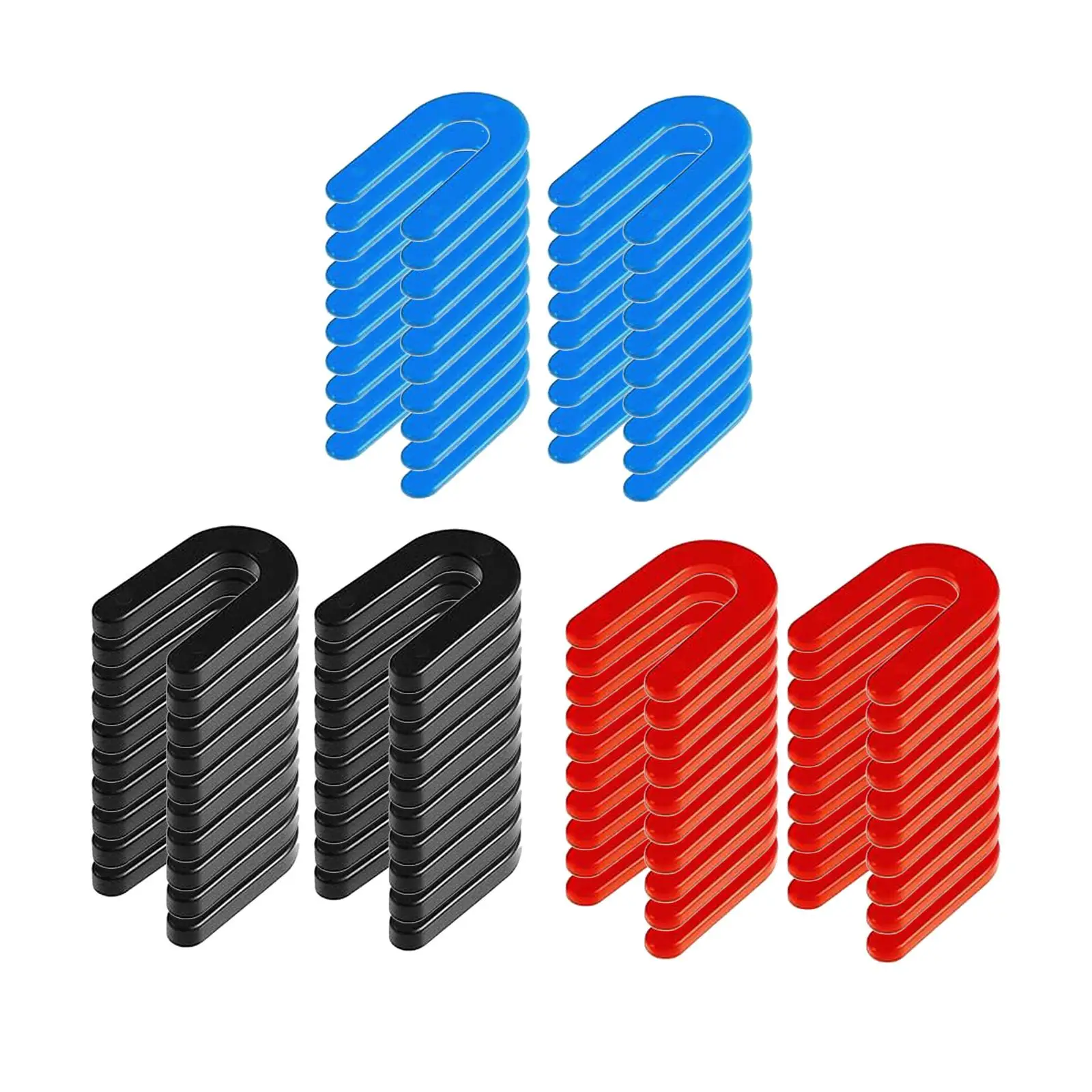 60 Pieces U Shaped Shim Pack Repair Car Repair Lift Spacer (Black, Red, Blue) Automotive Auto Lift Installation Leveling Shims