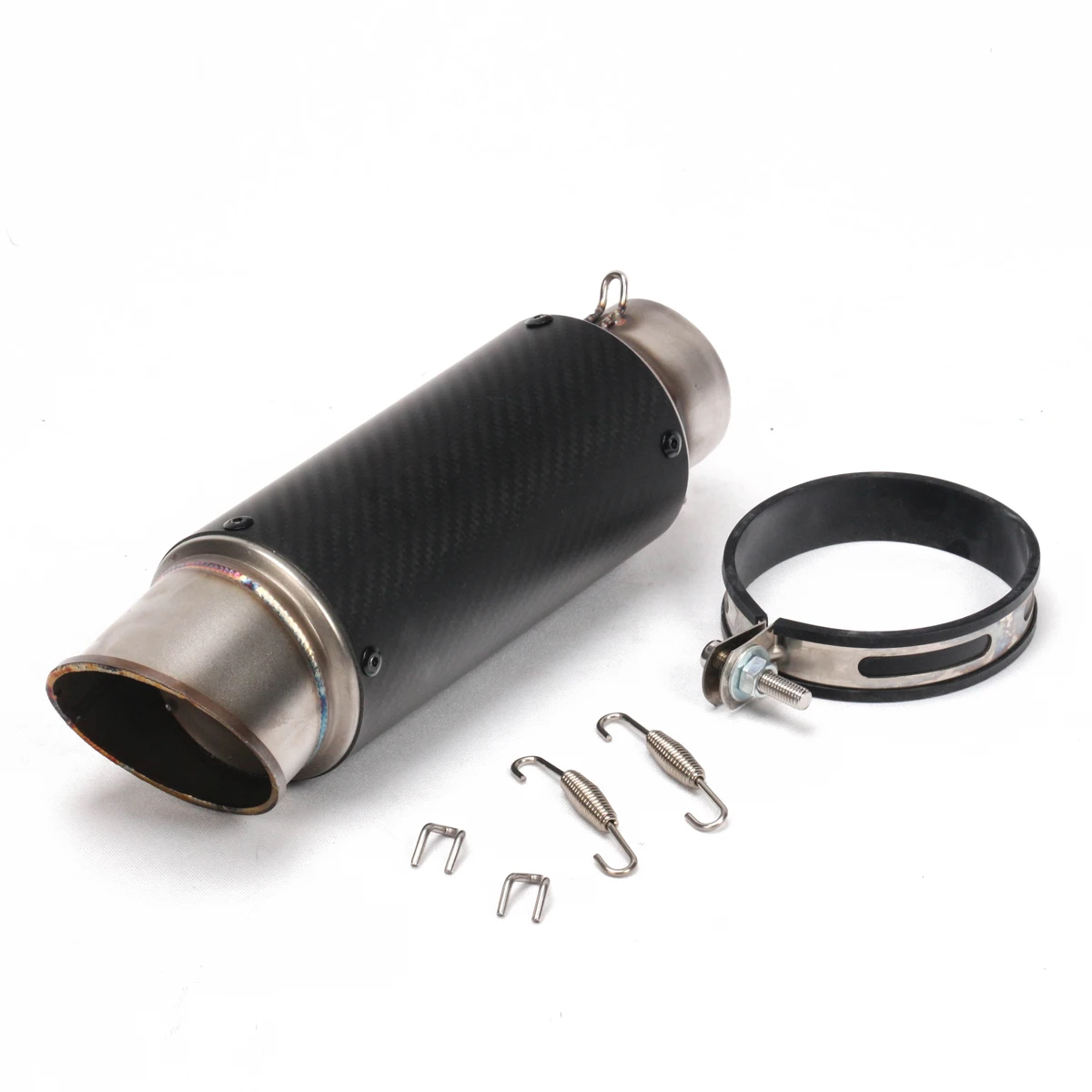 

60MM Universal Motorcycle Carbon Fiber Exhaust Pipe Muffler Escape Moto Scooter Bike Tube For NINJA 400 Z900 Z800 GSX-S750 CB500