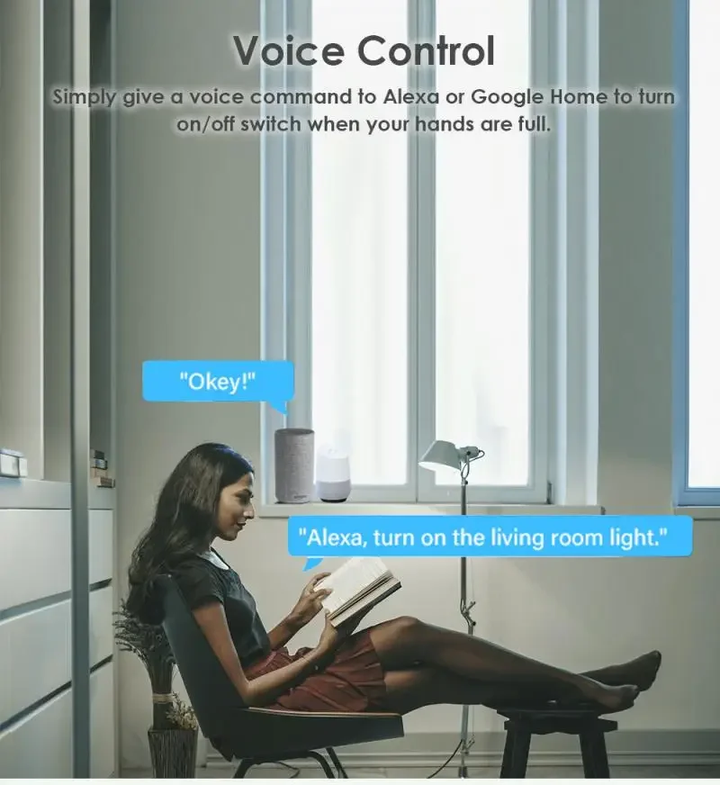 1-5 uds Tuya WiFi ZigBee interruptor inalámbrico inteligente 16A soporte Control de vía Control de aplicación Smart Life Alexa Google Home Control de voz