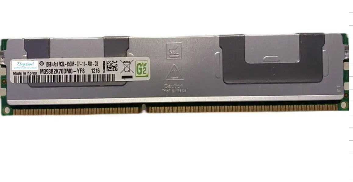 

Для M393B2K70DM0-YF8 16G 16GB 4RX4 DDR3L PC3L-8500R 1066 REG Server