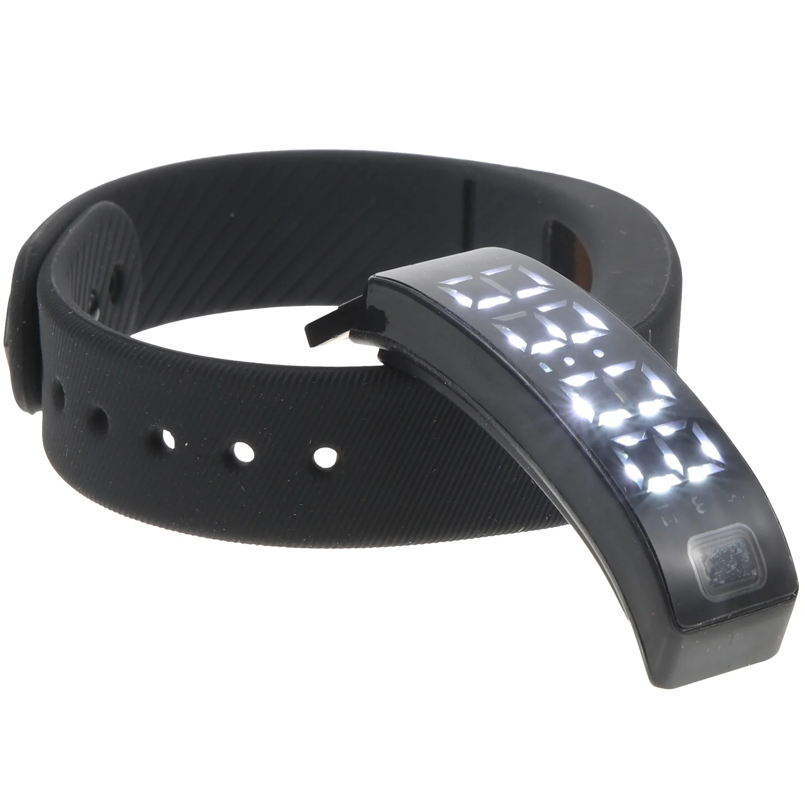 

Smart Bracelet Black Silicone Band Multifunctional Wrist Watch Led Display Accurate Step Counting Calories Sports