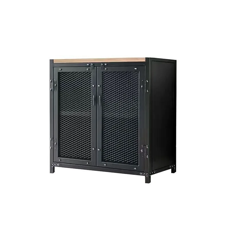 Tin cabinet Household multi-functional Retro wrought iron cabinet Locker Dining side cabinet