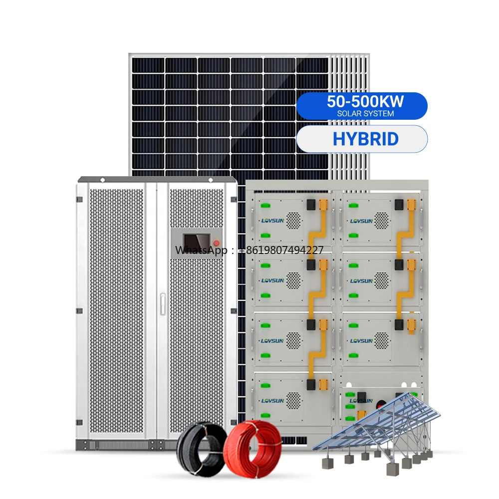 50kw 100kw 500kw 1MW Hybrid Solar Energy System 500kw Lithium Battery Energy Storage Container Commercial Solar Power System